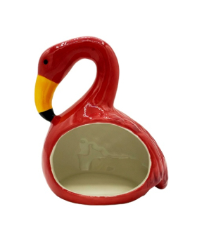 Ceramic Flamingo Scrub Holder