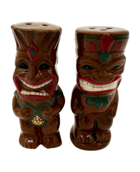 Ceramic Tiki Salt & Pepper Set