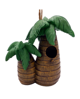 Resin Double Palm Tree Bird House