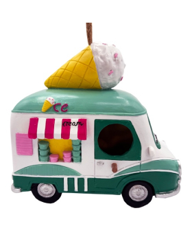 Resin Ice Cream Truck Bird House
