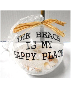 The Beach is my Happy Place Christmas Ornament