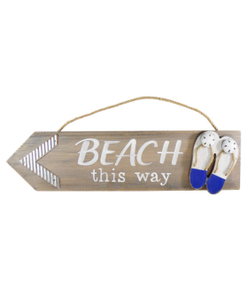 Special Price Wood/Metal Sandals sign- Beach This Way