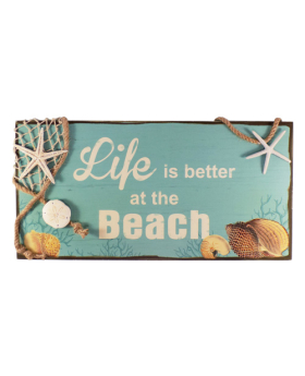Special Price Wood/Resign Shell sign - Life is Better at the Beach