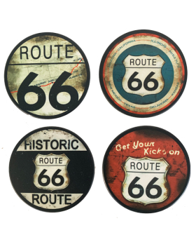 Set of 4 Absorb Stone Route 66 Coasters