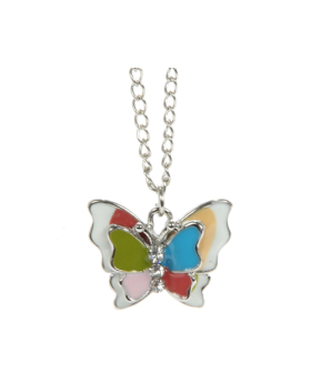Multi Color Butterfly Necklace