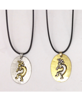 Two Tone Kokopelli Necklace
