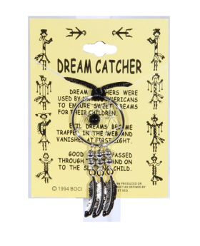 Bright Silver Dreamcatcher Necklace