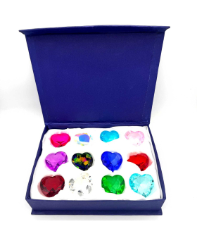 HEART CRYSTAL 40MM ASST COLORS