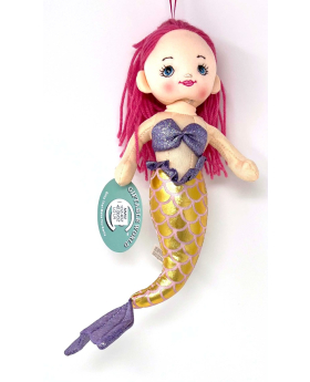 12" PINK HAIR MERMAID DOLL