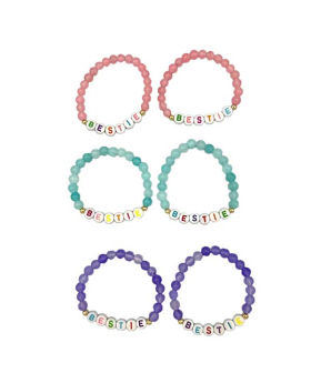 Set of 2 Bestie word elastic bracelets