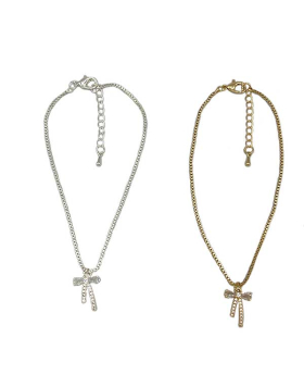 Crystal bow Anklet