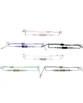 Adjustable string Bracelet with Square stone beads assorted