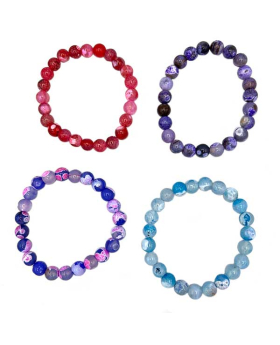 Assorted 8MM Genuine stone beaded Bracelet