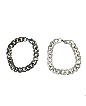 Dark Silver and Silver heavy chain Bracelet assorted