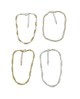 Assorted Gold and Silver mixed beaded Bracelet 
