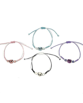 Ceramic Panda face on adjustable string Bracelet assorted