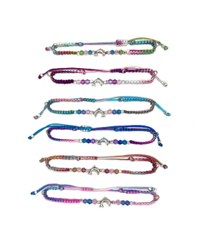 Dolphin on assorted adjustable sting Bracelet