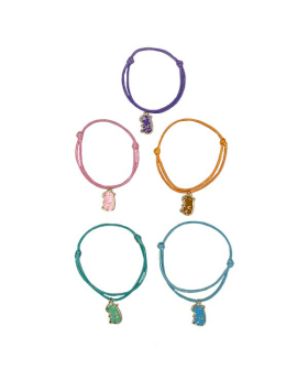 Asssorted enamel Capybara on cord Bracelet