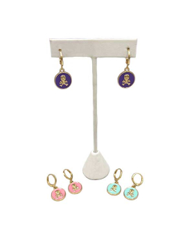Enamel Pirate Earrings