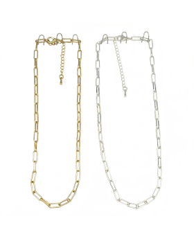 Gold and Silver assorted link chain Choker