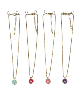 Assorted Starfish medallion on gold chain