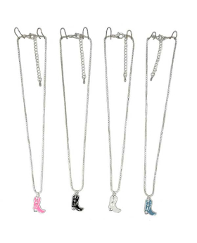 Silver assorted Cowgirl Boot Necklace