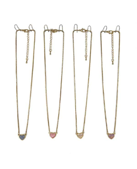 Gold chain Necklace with Mother of Pearl Heart
