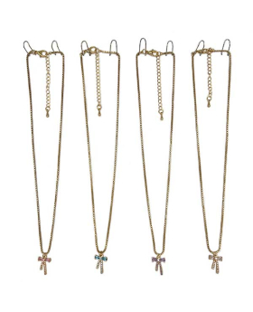 Assorted Crystal Bow Necklace
