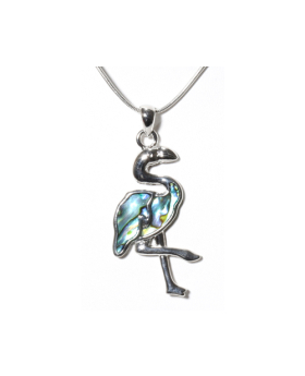 Paua Shell Flamingo Necklace