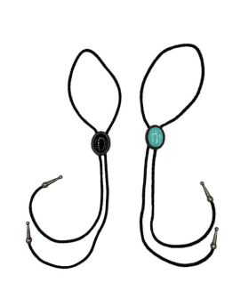 Assorted Turquoise and Black stone Bolo Tie