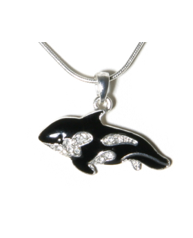 Assorted Orca with Rhinestones Necklace