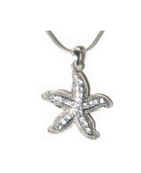 Starfish Rhinestone Necklace