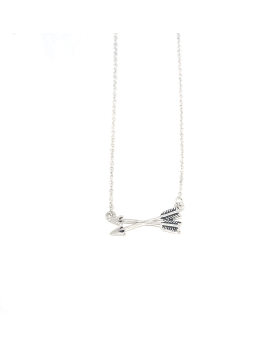Silver double Arrow necklace