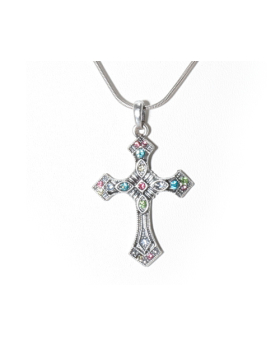Assorted Cross with Rhinestones Necklace