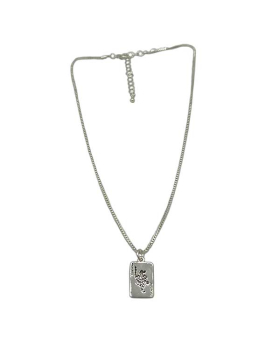 Joker Card charm on silver chain Necklace