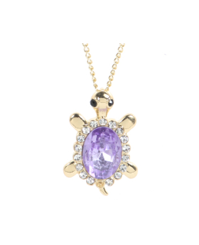 Assorted Rhinestone Turtle Necklace