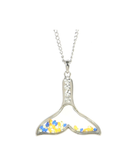 Multi Stone Rhinestone Whale Tail Necklace