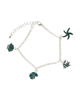 Sea Life Shell Charm Bracelet