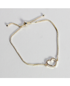 Rhinestone Heart Bracelet