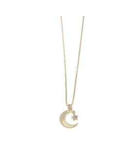 Gold Moon and Star necklace