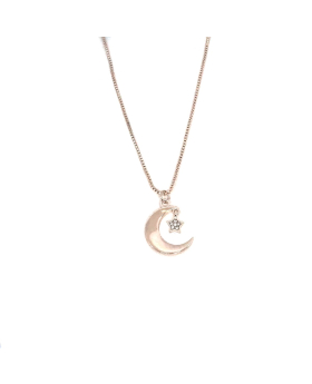 Rose Gold Moon and Star necklace
