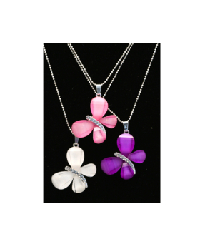 Brilliant Cut Butterfly Necklace