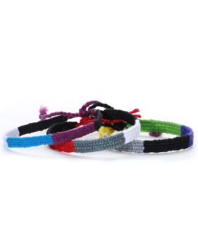 Assorted Color Block Woven Bracelet