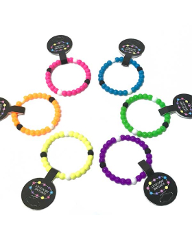 Neon silicone Fortune bracelet in assorted colors