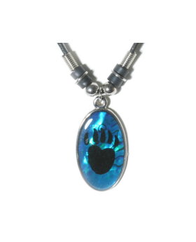 Bear Paw Print Paua Necklace