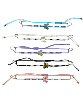 Beaded Bracelet with Crystal Butterly assorted