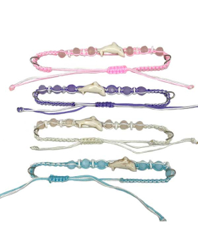Macrame Bracelet with white Dolphin bead