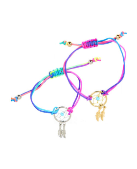 Dream Catcher Rainbow Cord Bracelet