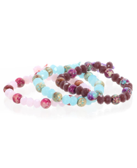 Assorted Stone Bead Bracelet