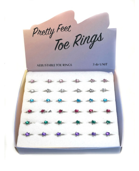 Crystal Pastel Turtle Toe Ring